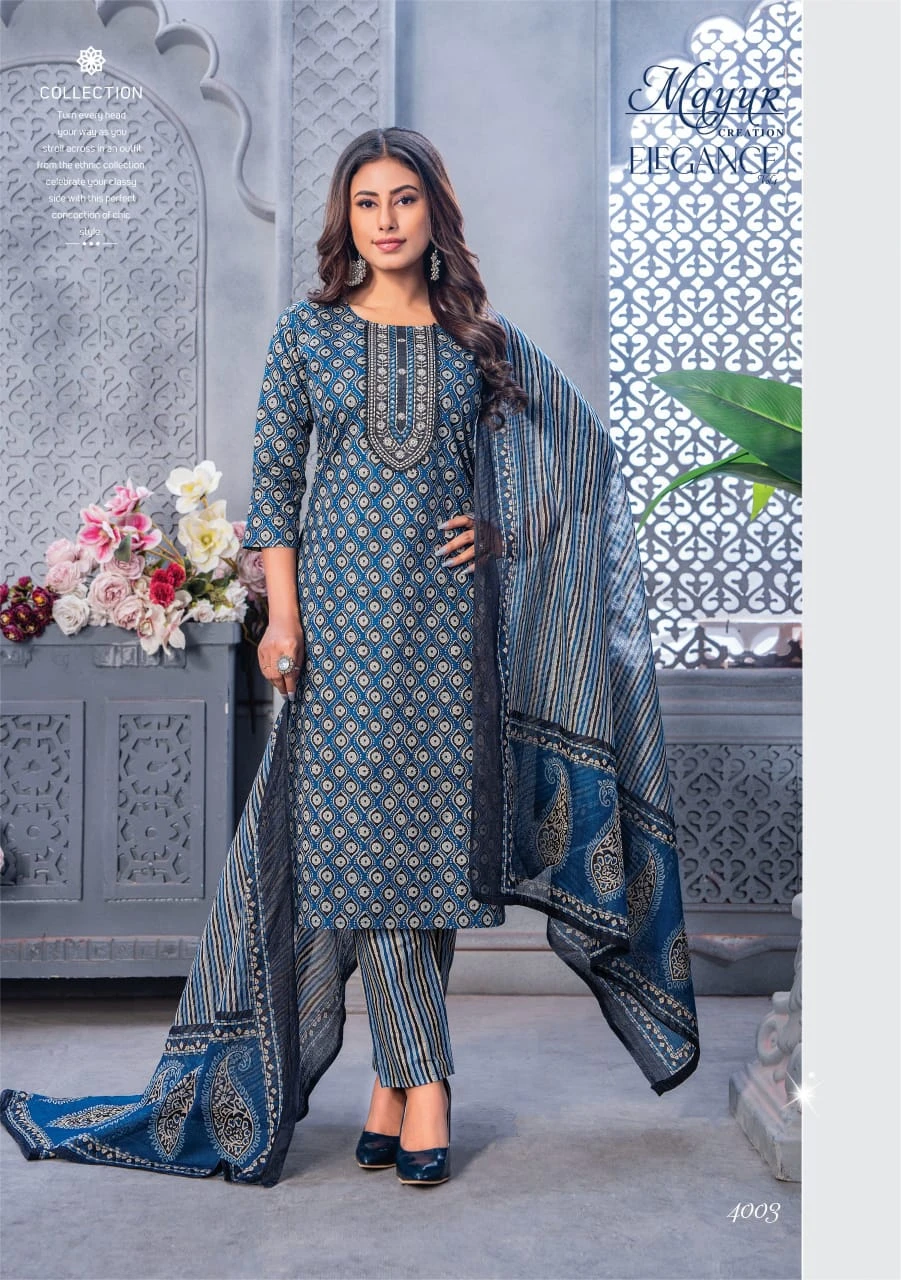 Mayur Elegance Vol 4 Cotton Wholesale Readymade Salwar Suit Catalog — Wholesale Salwar Suits, Mayur Dress wholesale from Surat - Gallery Image 6